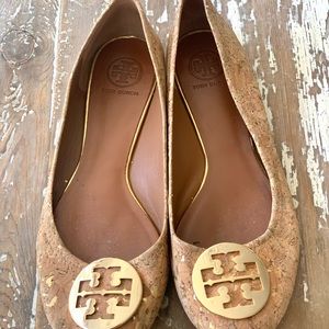 Tory Burch Cork Flats - Like New!!